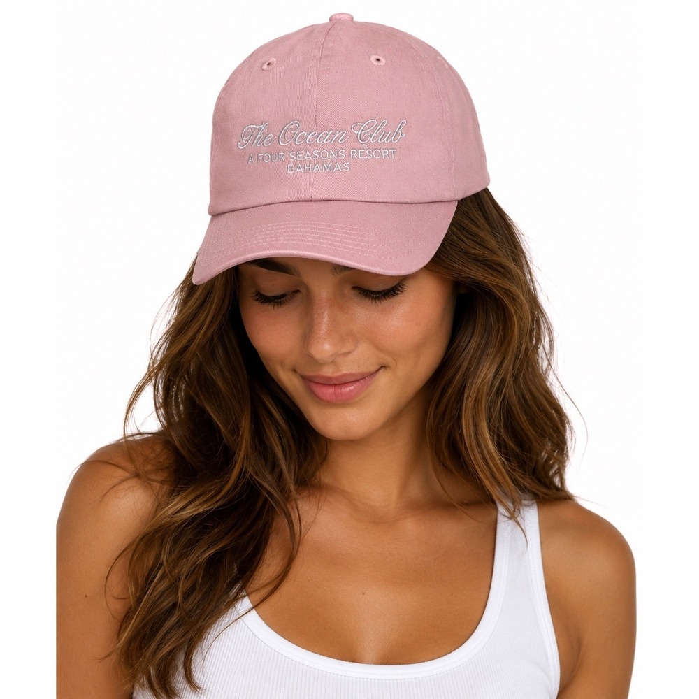 The Ocean Club Four Seasons Resort Bahamas Pink Baseball Cap Hat | OS - Picture 1 of 8
